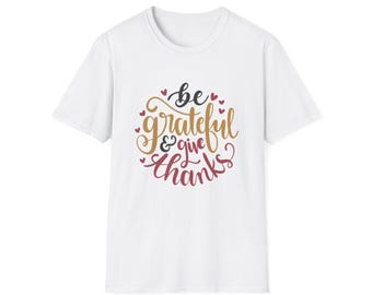Maglietta Grateful Heart: maglietta unisex ispiratrice, vibrazioni positive