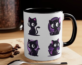 Gothic Kitty Cat Coffee Mug, 11oz