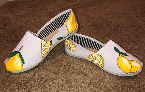 Hand Painted Custom Lemon Shoes
