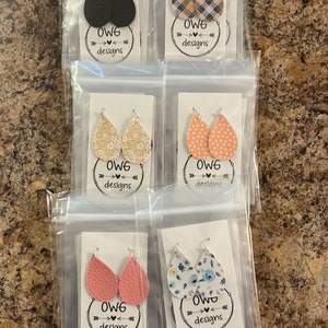 Wholesale 12 pair 1.5 inch teardrop earring bundle