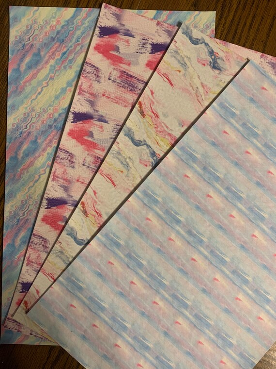 Tie Dye 4 Sheet Faux Leather Bundle Etsy