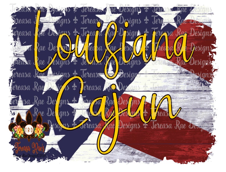 Louisiana Cajun American Flag Set Printable for Sublimation or Etsy UK