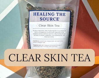 Clear Skin Tea Blend | Acne & Eczema-Healing Herbal Remedy | Infusion | All-Natural | Vegan | Apothecary | Lymphatic Herbs