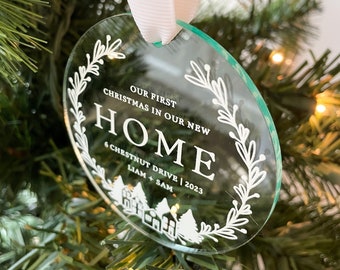 Our First Home 2023 Ornament | Clear House Ornament | Our First Christmas in our New Home Ornament 2023 | New Home Gift | Housewarming Gift