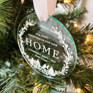 Our First Home 2024 Ornament | Clear House Ornament | Our First Christmas in our New Home Ornament 2024 | New Home Gift | Housewarming Gift