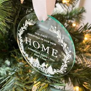 Our First Home 2023 Ornament | Clear House Ornament | Our First Christmas in our New Home Ornament 2023 | New Home Gift | Housewarming Gift