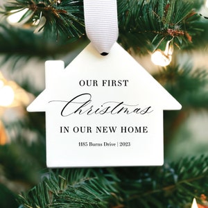 Custom Our First Christmas in our New Home Ornament 2023 | New Homeowner Gift | Real Estate Gift| Housewarming Gift