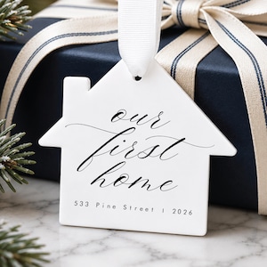 Custom Our First Christmas in our New Home Ornament 2026, New Homeowner, Real Estate Gift, Housewarming, Home Sweet Home, Our First Home