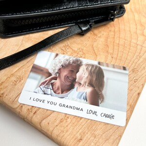 Carte portefeuille personnalisée, insert portefeuille imprimé, carte portefeuille en métal, cadeau d'anniversaire, cadeaux pour maman elle-même, fête des mères, message d'amour
