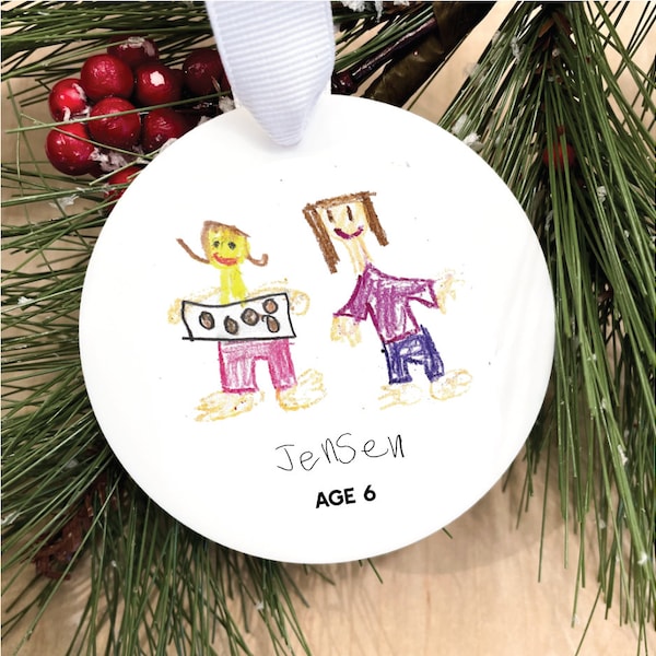 Custom Children's Drawing Ornament