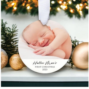 Baby's First Christmas 2023 Ornament | Baby's First Christmas Photo Ornament |  Newborn Ornament | Baby Gift | Baby Shower Gift