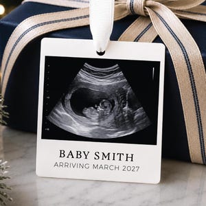Custom Baby Ultrasound Ornament 2026, Sonogram Ornament, Personalized Pregnancy Announcement, Expecting Parents Keepsake Christmas Gift