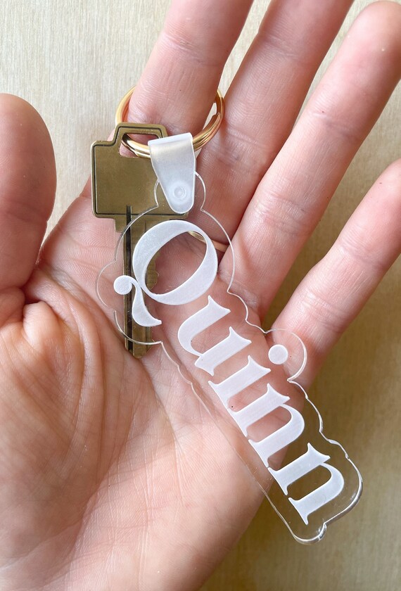 Name written keychain deals