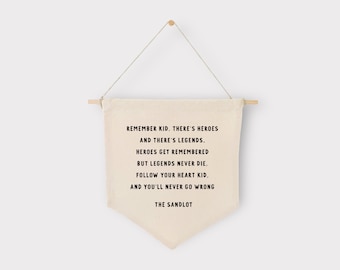 Sandlot Banner, Kinder Banner Flagge, Kinder Banner Dekoration, Kinderzimmer Leinwand Banner, Spielzimmer Dekoration, Jungenclub