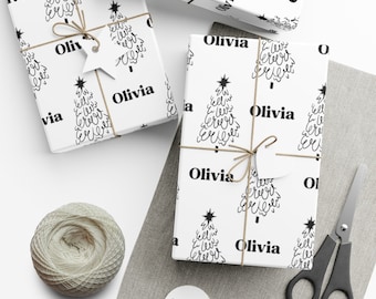 Personalized Christmas Wrapping Paper | Personalized Gifts | Custom Wrapping Paper | Modern Wrapping Paper | Name Gift | Name Wrapping Paper