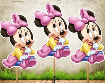 Baby Minnie Mouse Centerpiece, Table Decor, Party Decoration, Birthday Party