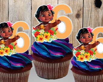 Baby Moana Cupcake Etsy Baby Moana Cupcake Etsy