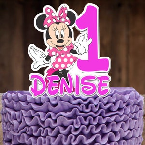 Minnie Mouse Pink Cake topper