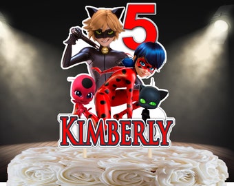 Miraculous Ladybug Cake Topper Etsy Miraculous Ladybug Cake Topper Etsy