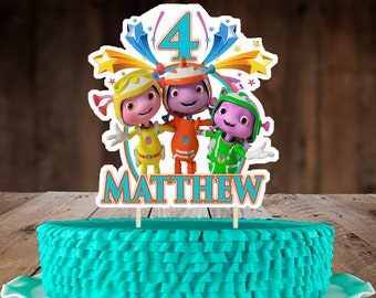 7.5" 19 cm personnalisé floogals 1 PLAQUETTE/Fondant Paper Cake Topper 7.5" 19 cm personnalisé floogals 1 PLAQUETTE/Fondant Paper Cake Topper