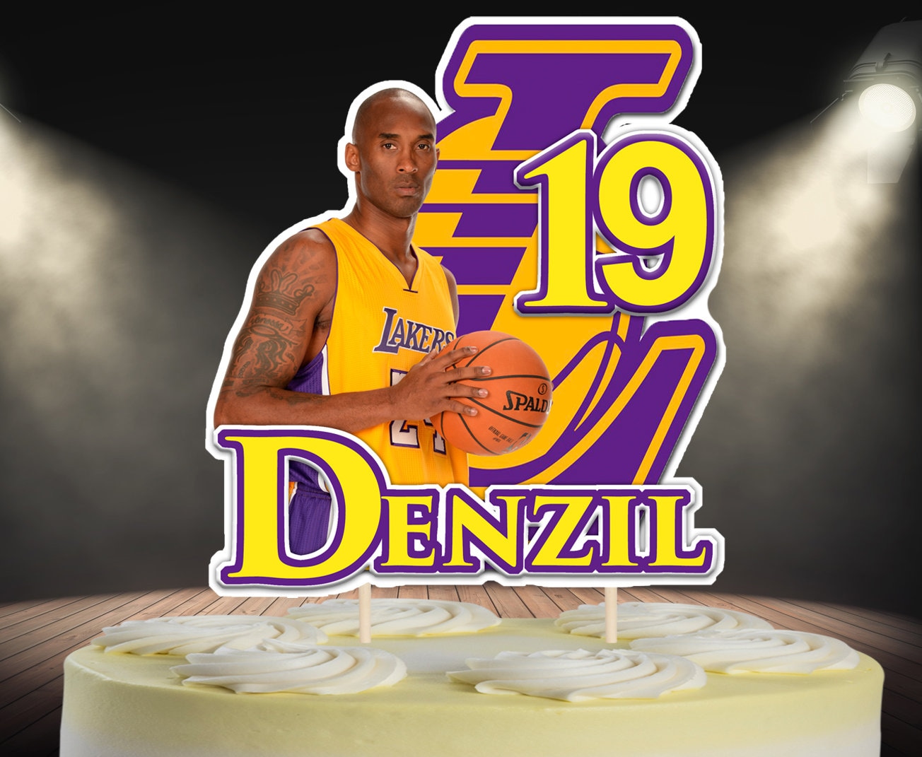 Printable Lebron James Birthday Cake Topper Template DIY Bobotemp 