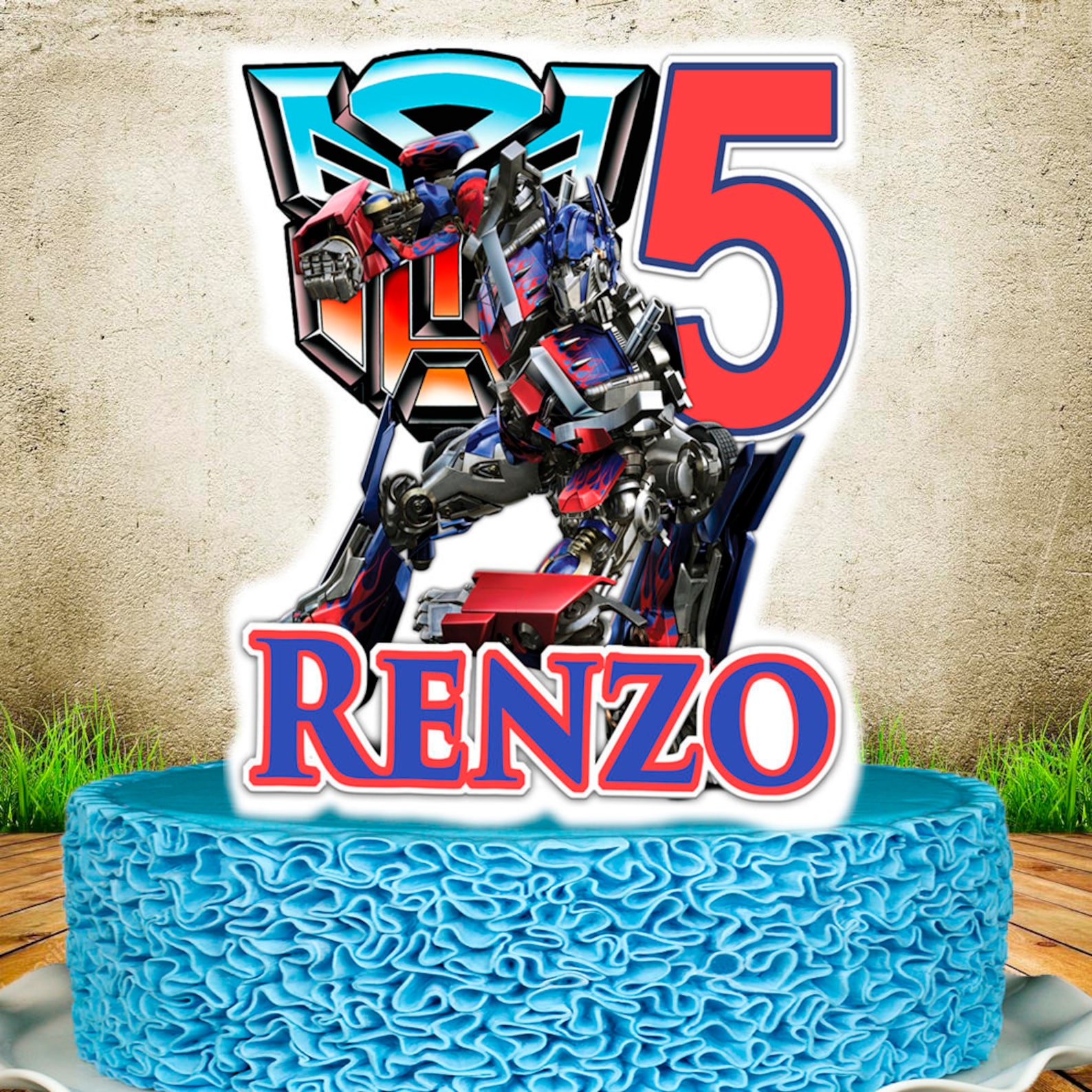 Optimus Prime Cake Topper Transformer Cake Topper Etsy
