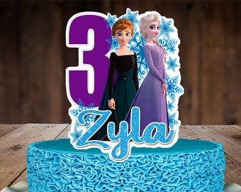 Frozen2 Ana et Elsa Cake topper