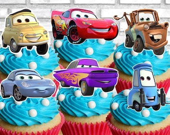 Cars cupcake toppers (12 pieces)