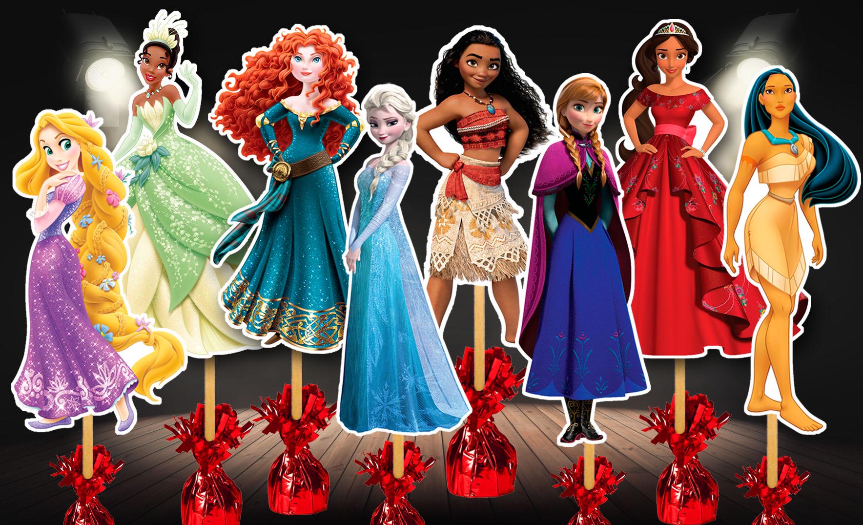 ディズニープリンセス8体セットのセンターピース（スタンドは含まれ