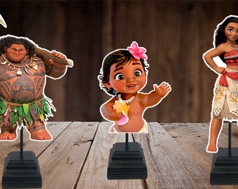 Moana Centerpiece, Decoração de mesa, Decoração de festa, Festa de aniversário