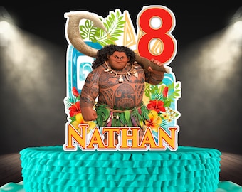 Maui Cake Topper, Personalized Cake Topper, Custom Cake Topper, Cake Topper