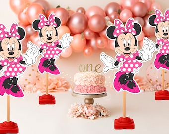 Minnie Mouse Pink Centerpiece (STAND NOT INCLUDED), Table Decor, Party Decoration, Birthday Party