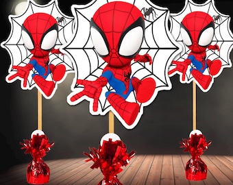 Spidey-pronkstuk, tafeldecoratie, feestdecoratie, verjaardagsfeestje