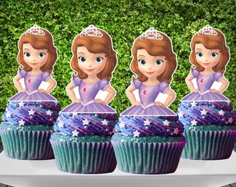 Sofia the First Cupcake Toppers: Birthday Party Decorations - Etsy