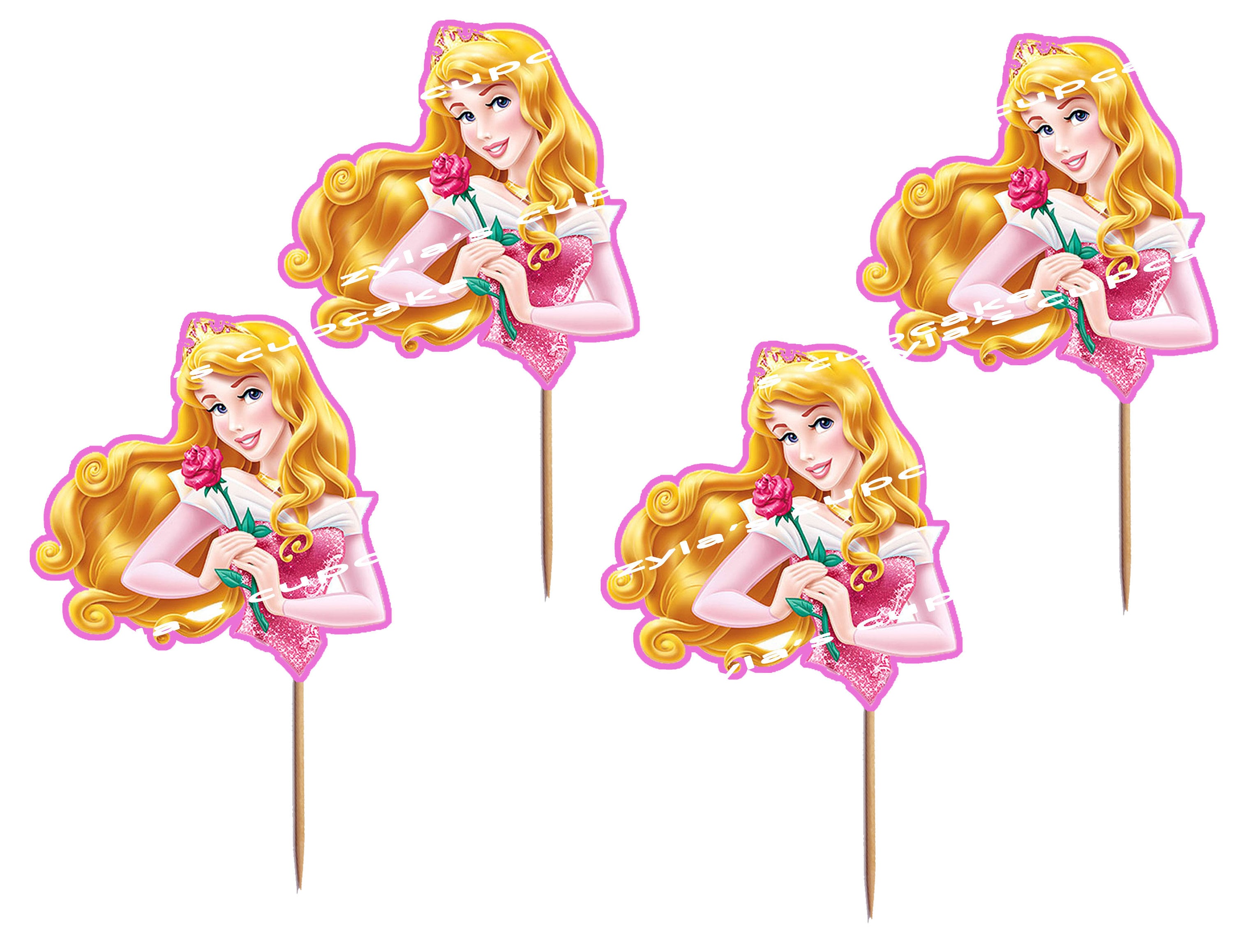 Princess Aurora Sleeping Beauty cupcake toppers 12 pieces Etsy