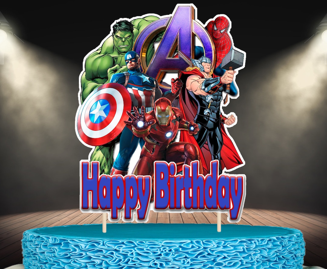 Avengers Cake Topper Instant Download, DIY, Printable, Birthday Party