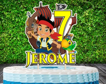 Jake And the Neverland Pirates Cake topper, Custom Cake Topper, Personalized Cake Topper