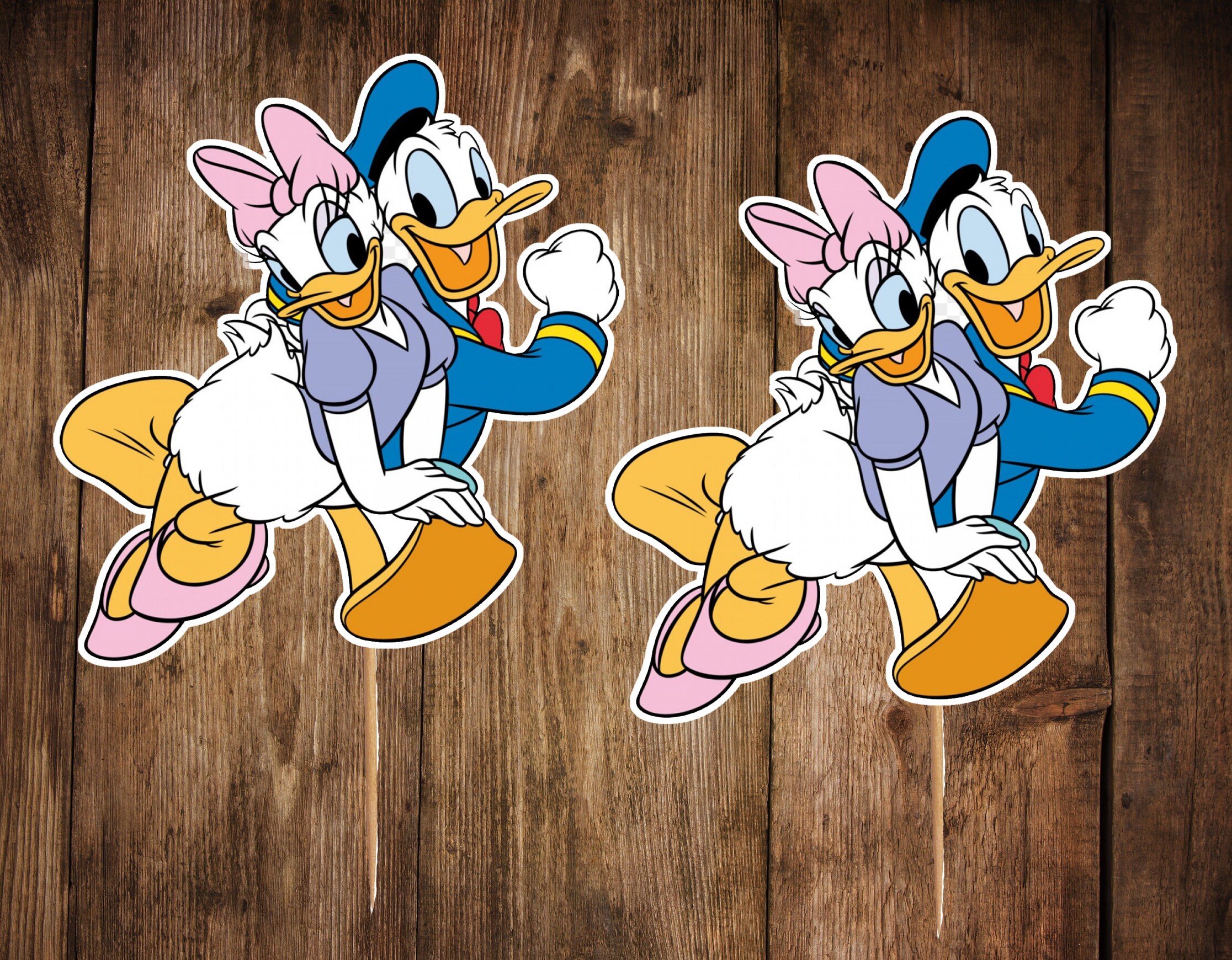 Disney Donald Duck and Daisy Duckcupcake Toppers (12 Pieces) - Etsy