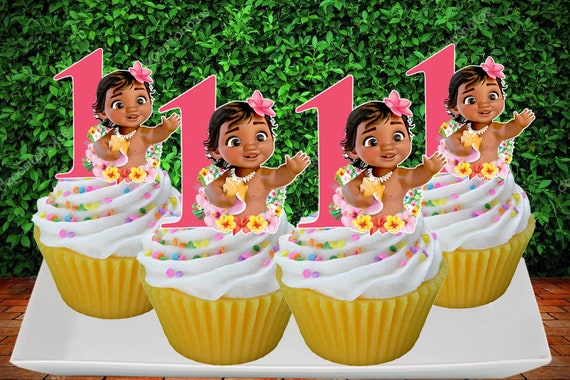 Baby Moana With Number Cupcake Toppers 12 Pieces Etsy Baby Moana With Number Cupcake Toppers 12 Pieces Etsy