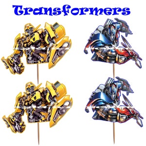 12 Pieces of Transformers Cupcake Toppers - Etsy