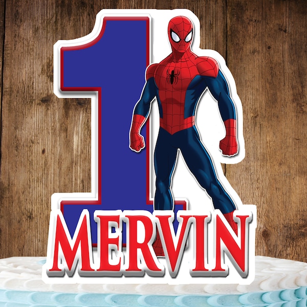 Spiderman Cake Topper Etsy Australia