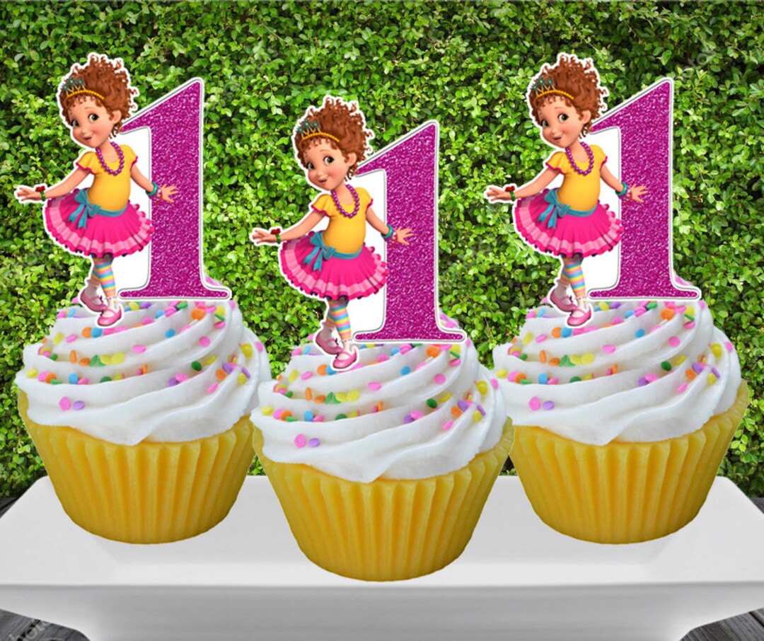 Fancy Nancy With Number Cupcake Toppers (12 Pieces) - Etsy