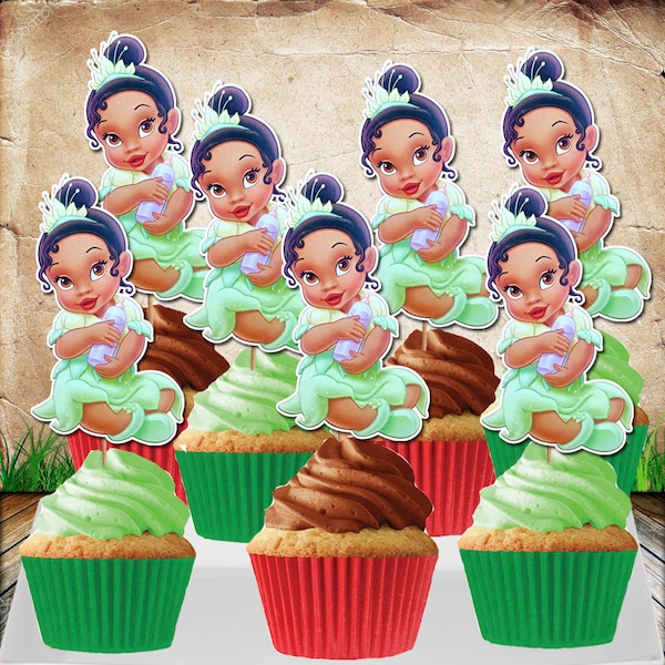 Tiana Baby cupcake toppers, Toppers