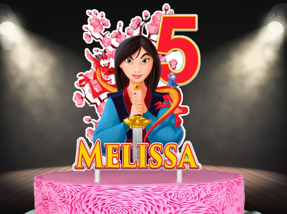 Mulan Cake topper Custom Cake Topper Personalized Cake Topper Disney Princess