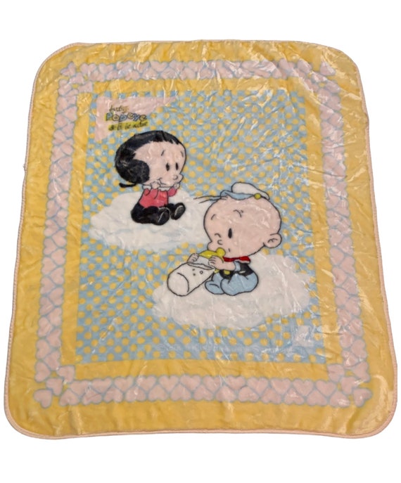 Vintage Novatex Baby Popeye & Friends Olive Popeye Blanket Etsy