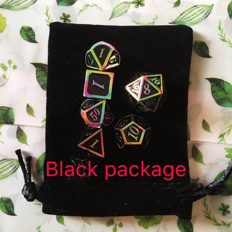 Dungeons and Dragonsrpg Dice/dnd Dicedark Green With Gold Etsy