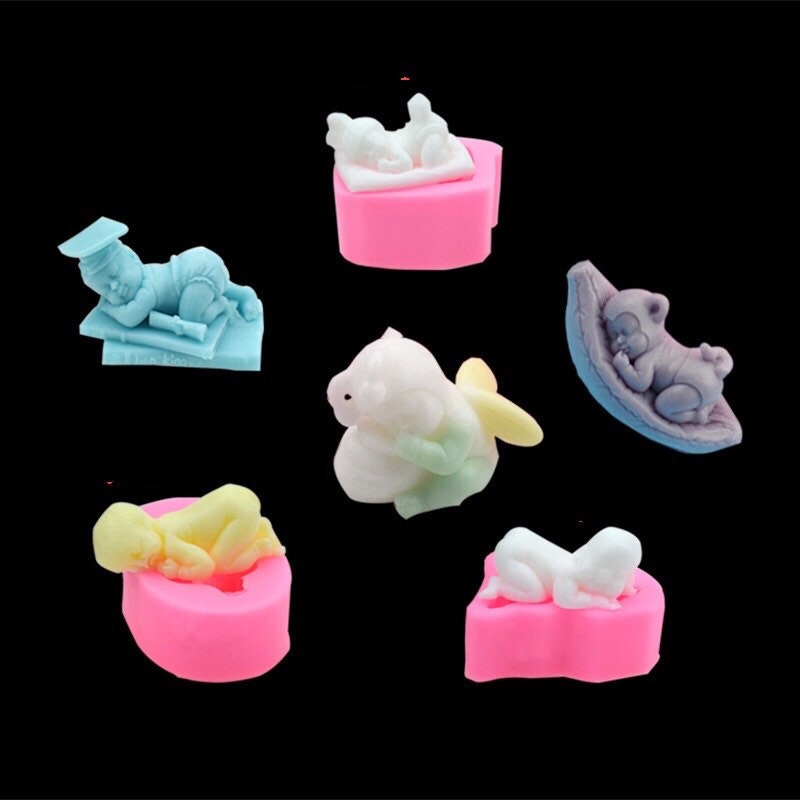3D Many Baby Silicone Mold/New baby Shape Cake Mould/litter Etsy