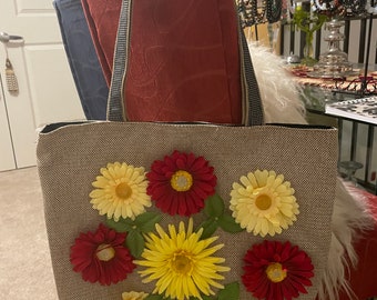 Florina floral tote bag -made in Brazil; decorated by my Mom….one-of-a-kind forever