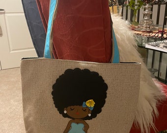 There will only ever be one….menina gal floral tote bag - made in Brazil; decorated by my Mom