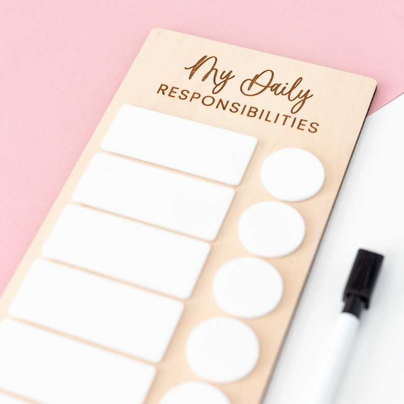 My Daily Responsibilities Sign Kids Task Board Laser Cutting File ...